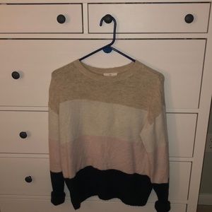 Blue,White,Pink,Tan H&M sweater